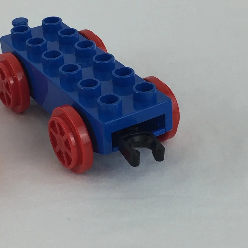 LEGO Duplo Vehicle Base 4pc Lot‎ Red Blue Yellow Orange 2x6 Rolling Car Train